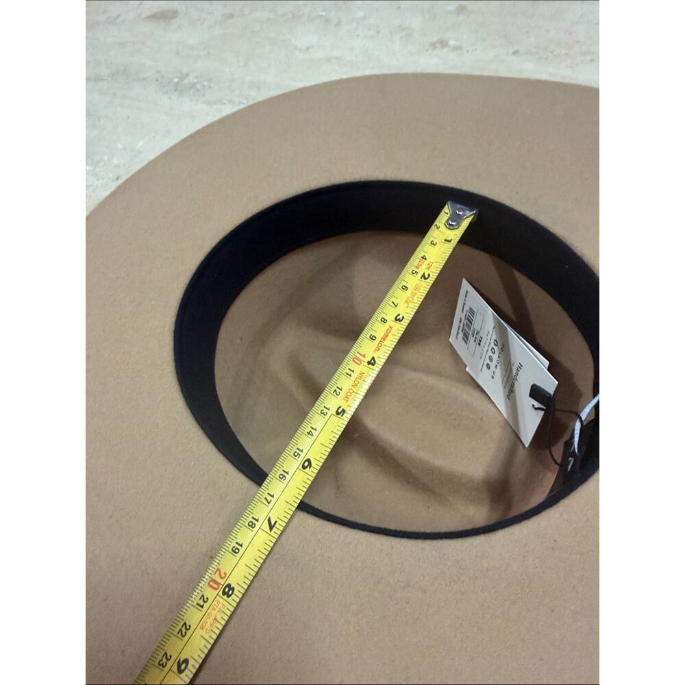 Patina The Aria Tan Wool Fedora Western Hat Handcrafted Wide Brim L - Picture 8 of 9